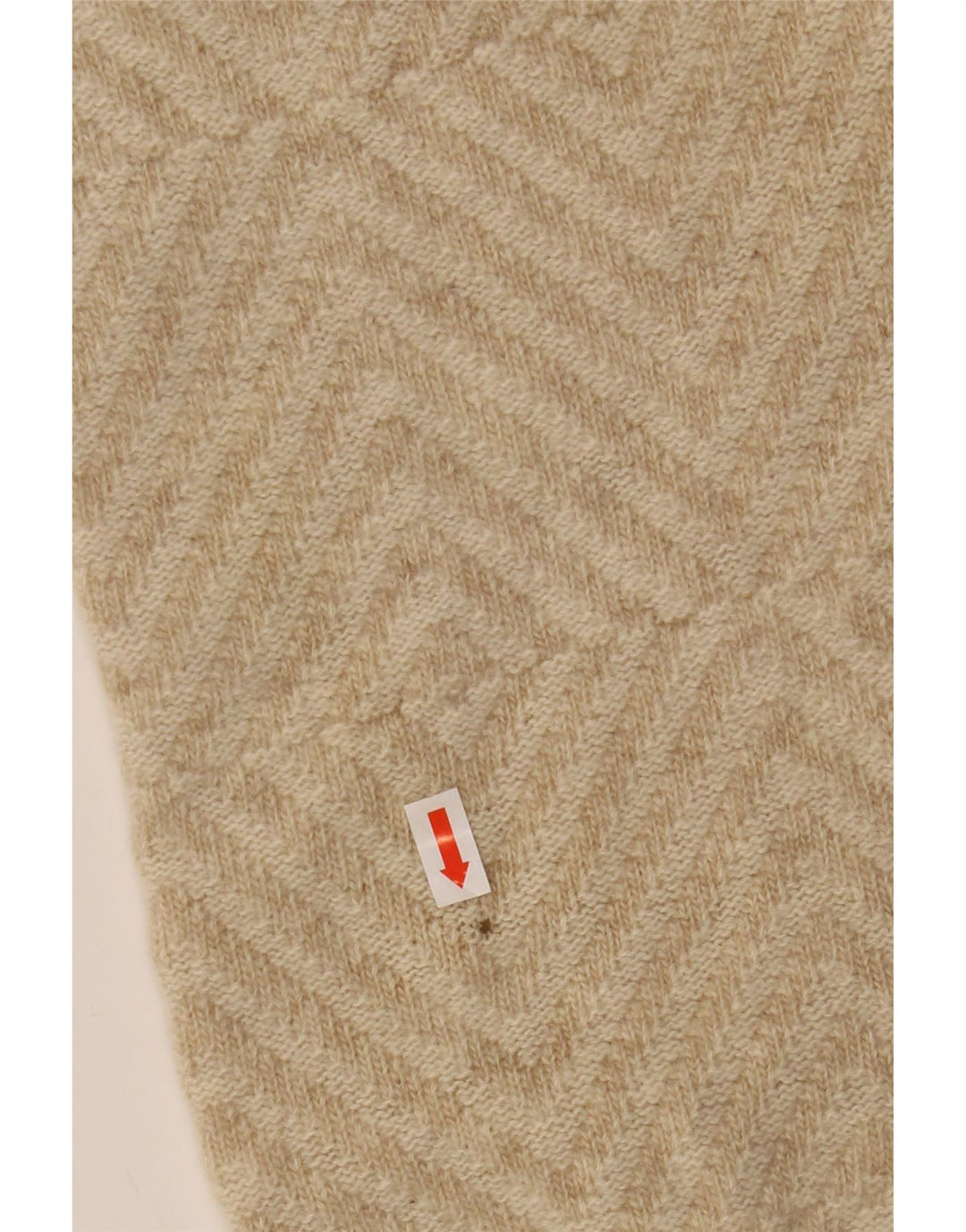 Lyle & Scott Maglione da uomo con scollo a V XL Lana geometrica beige