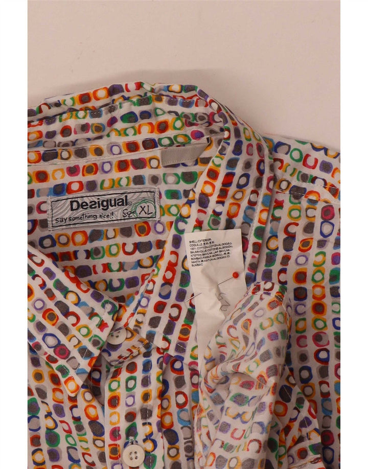 Camicia Desigual Uomo XL Cotone geometrico multicolore