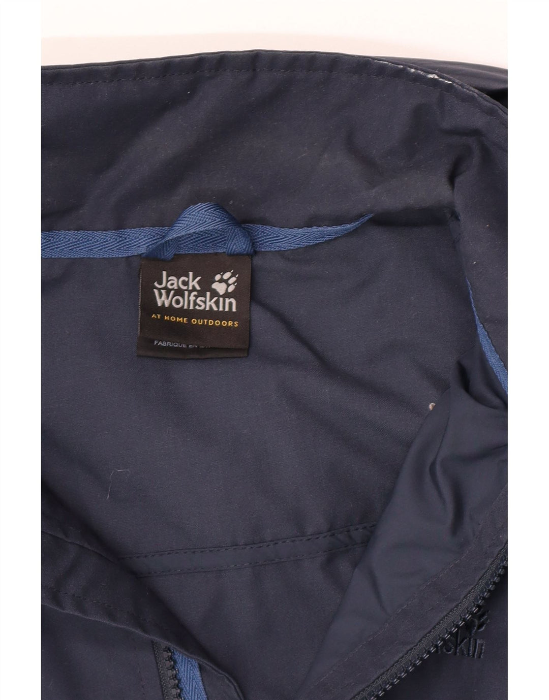 Giacca a vento con cappuccio da donna Jack Wolfskin UK 12 medio blu navy