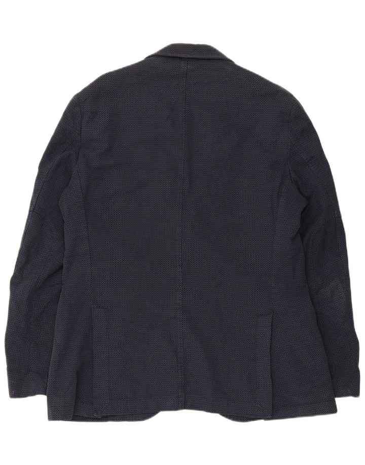Giacca blazer da uomo a 2 bottoni Massimo Dutti EU 52 Large Blu Navy geometrico