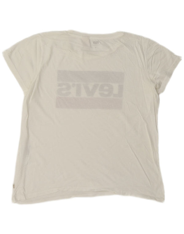 T-shirt grafica da donna Levi's Top UK 14 Medium White