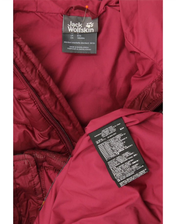 Giacca imbottita da donna JACK WOLFSKIN UK 8/10 Small Borgogna Colorblock