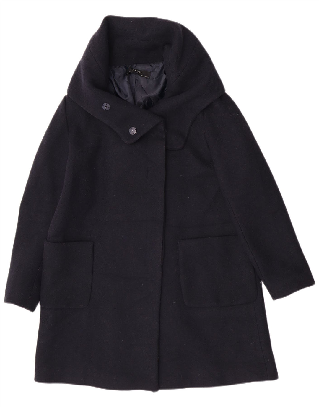 Soprabito da donna Zara UK 18 XL blu navy acrilico