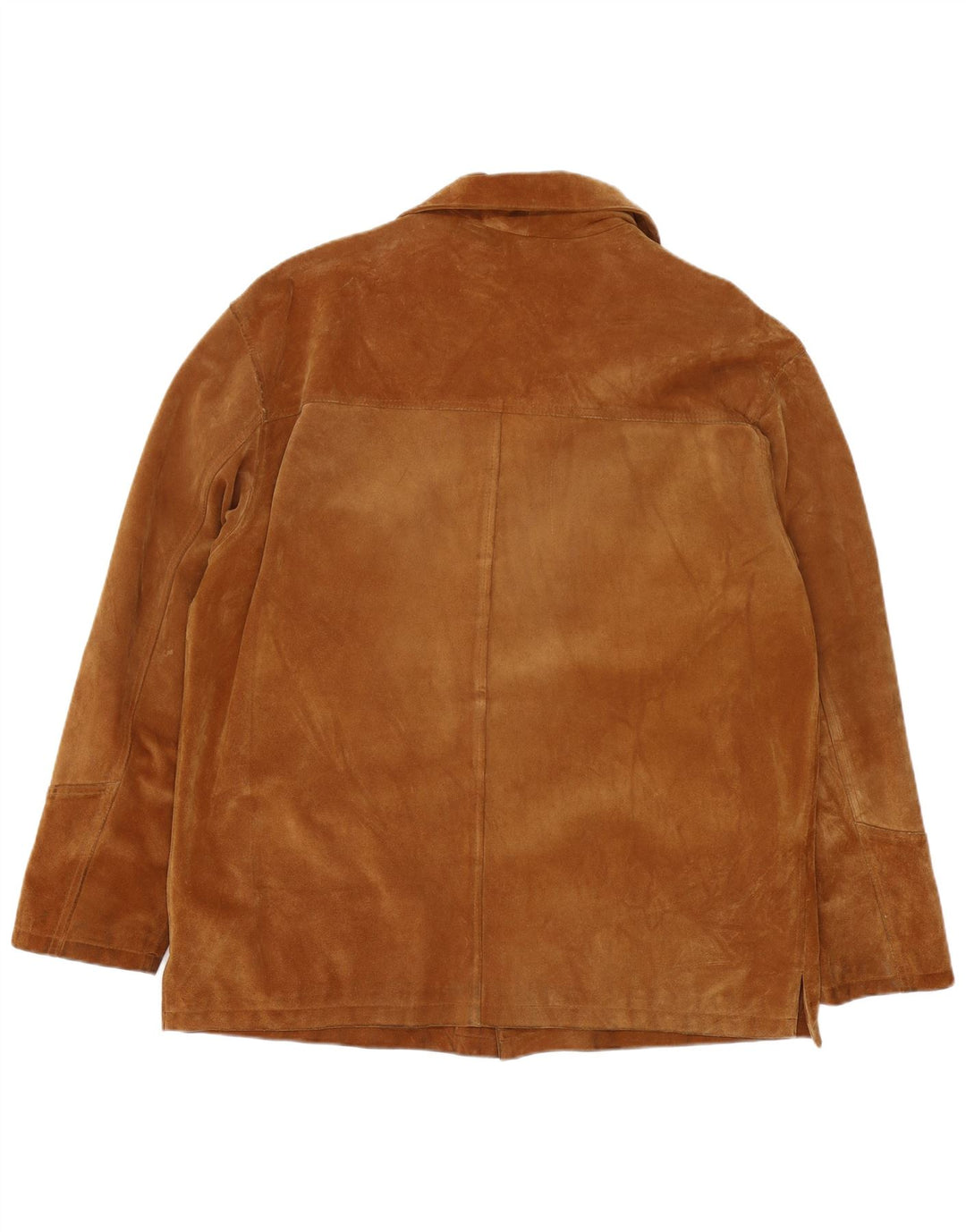 Giacca vintage in pelle scamosciata da uomo UK 44 2XL in pelle marrone