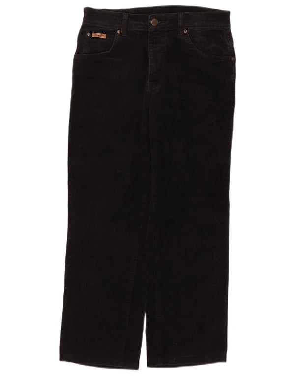 WRANGLER Pantaloni corti da uomo in velluto a coste elasticizzato Texas W30 L25 neri