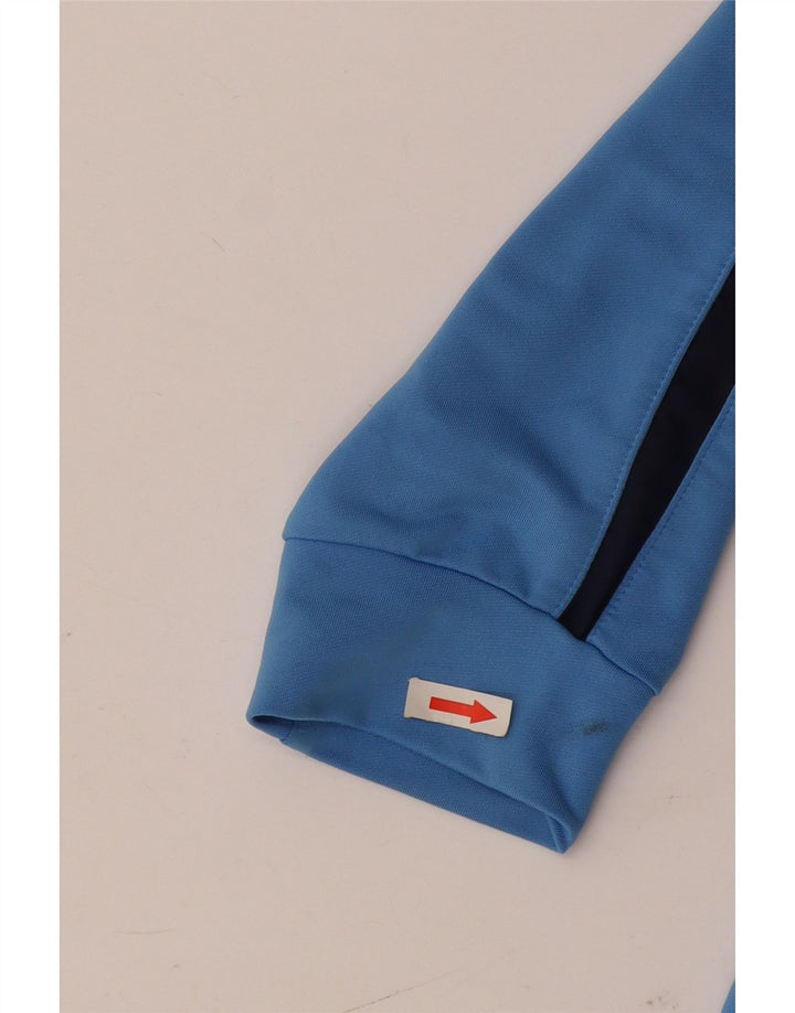 Maglia da tuta da uomo Puma con zip e collo in poliestere color block blu medio