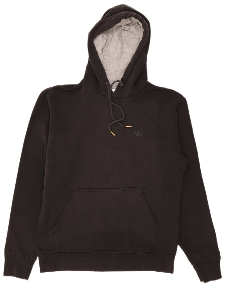 Felpa con cappuccio da uomo Champion, cotone nero medio