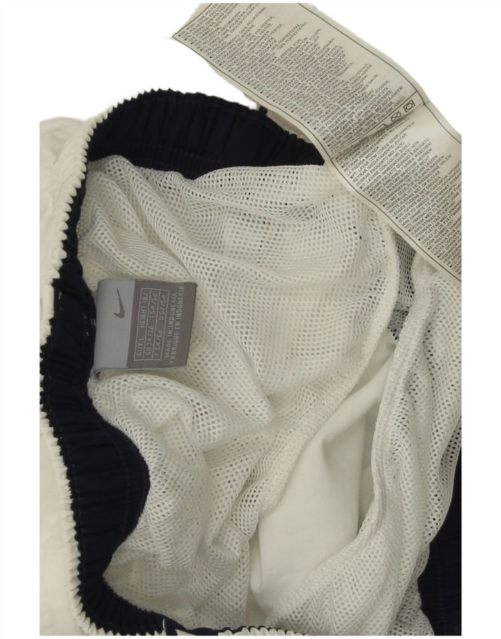 Pantaloncini sportivi da uomo Adidas grandi sportivi in poliestere bianco