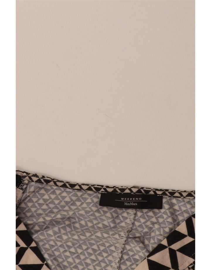 Max Mara Camicetta da weekend da donna Top UK 14 Grande Nero geometrico