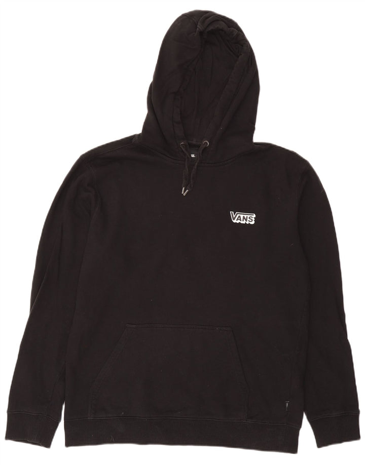 Felpa con cappuccio grafica da uomo Vans, cotone medio nero