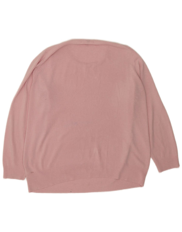 Maglione maglione girocollo da donna Marks & Spencer UK 18 XL Rosa