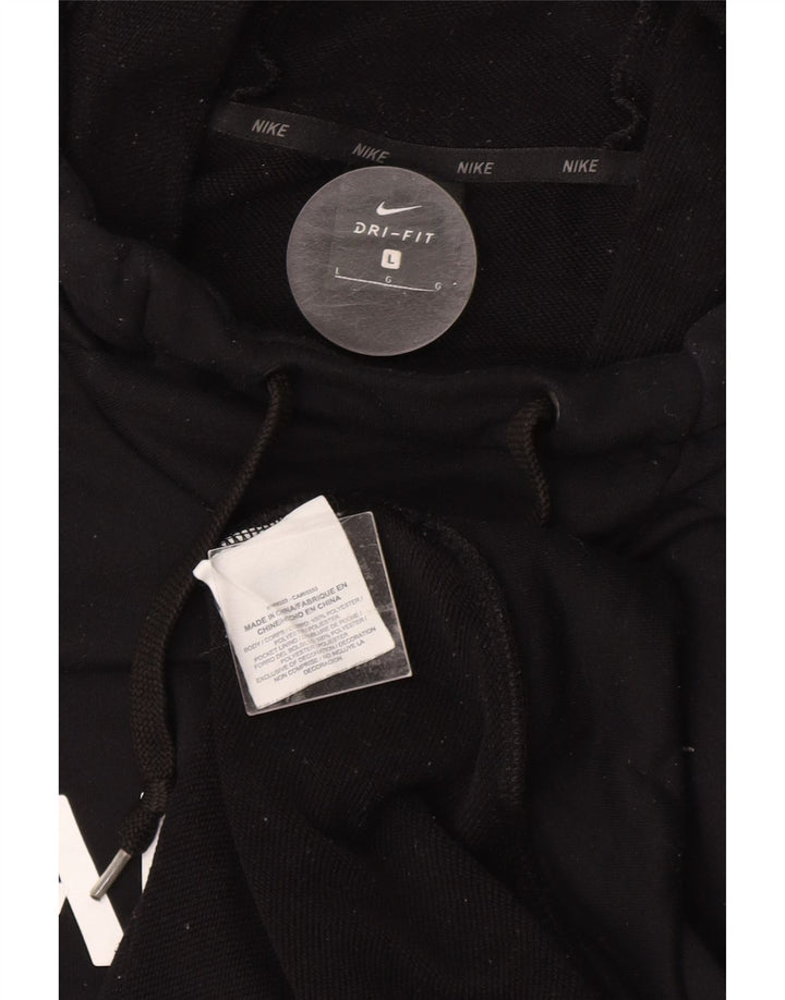 NIKE Felpa con cappuccio grafica NFL da uomo, grande, in poliestere nero