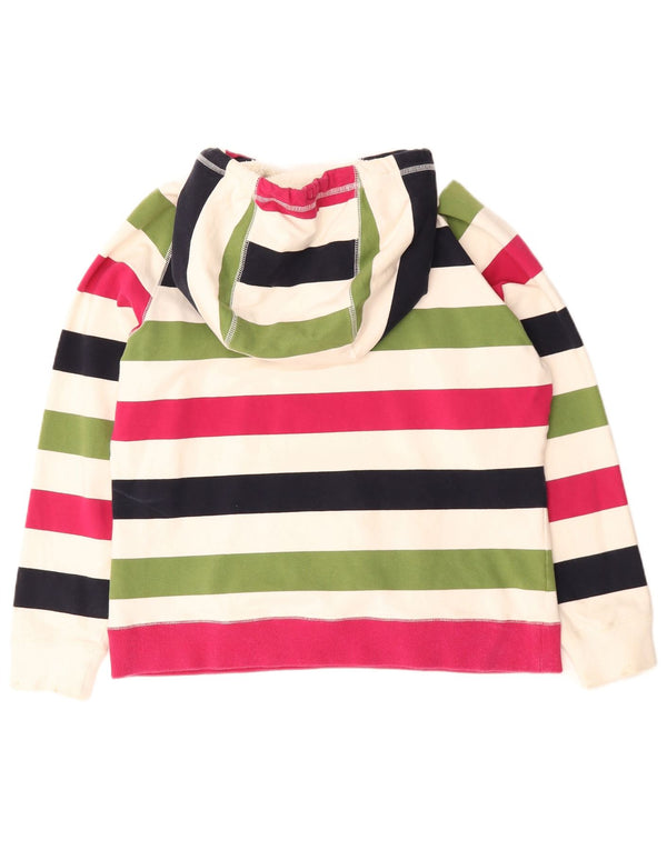 Felpa con cappuccio da donna Joules UK 16 grande cotone a righe multicolori