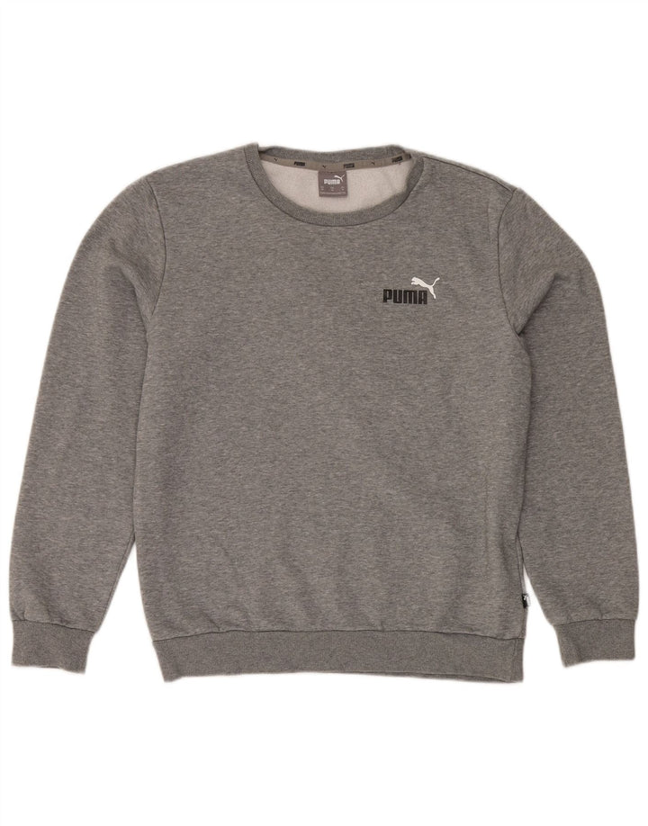 PUMA Mens Sweatshirt Jumper Medium Grey Cotton
