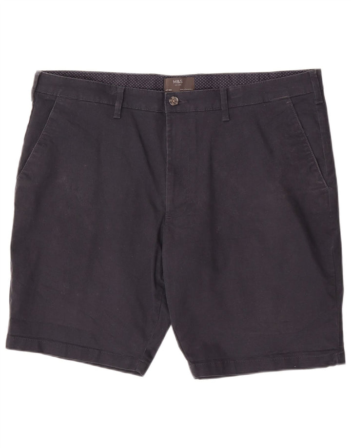 Pantaloncini chino da uomo Marks & Spencer W40 XL cotone blu navy