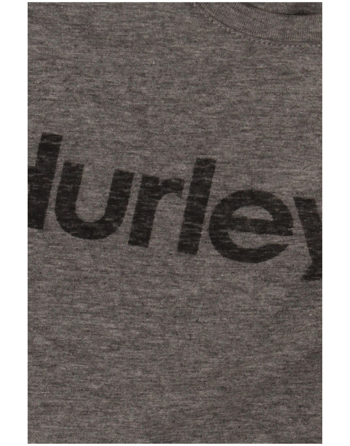 T-shirt grafica da uomo Hurley Top in cotone mélange grigio piccolo