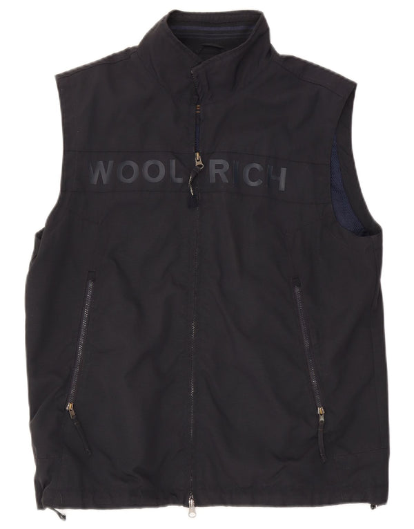 Giacca da ginnastica senza maniche grafica da uomo Woolrich Large Blu Navy