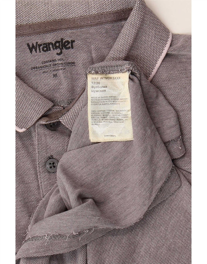 Polo da uomo Wrangler in cotone grigio medio