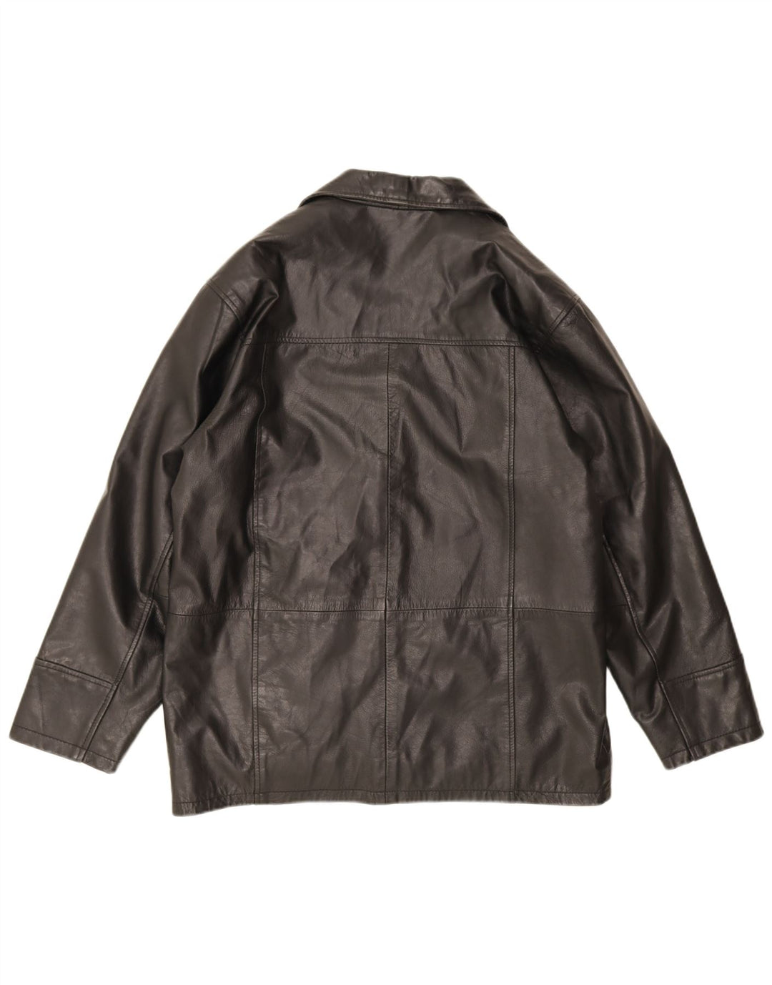 Giacca in pelle vintage da uomo UK 40 grande nera