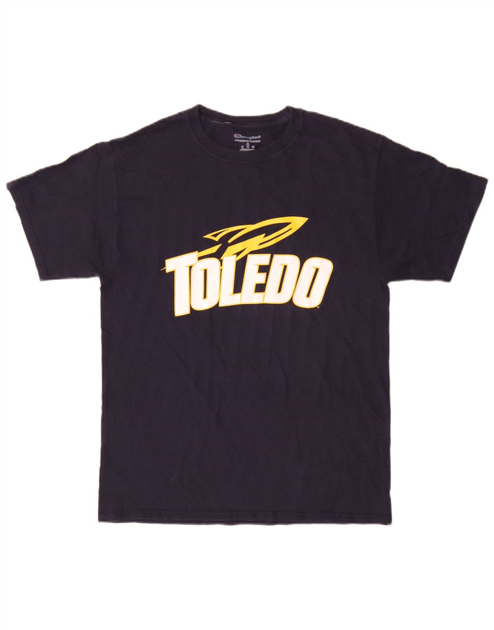 T-shirt grafica Champion da uomo Toledo Rockets, media, blu navy