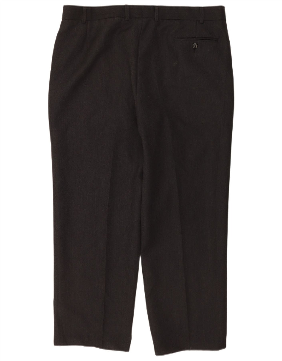 Pantaloni da abito dritti da uomo Marks & Spencer W40 L28 poliestere grigio