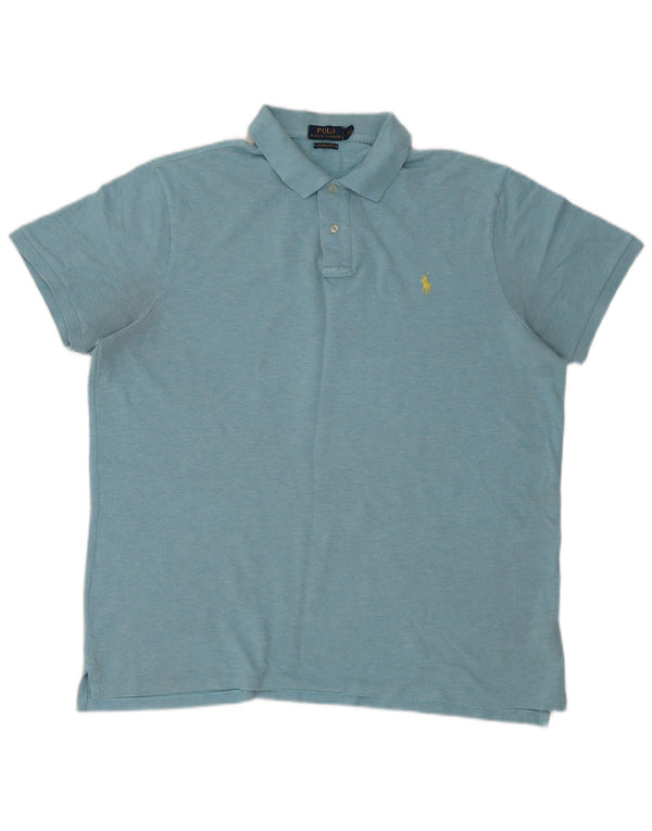 Polo Ralph Lauren da uomo slim fit personalizzata 2XL cotone blu