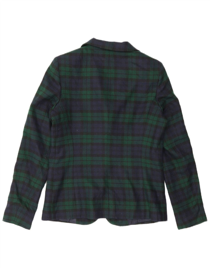 Paio Crippa Giacca Blazer a 2 Bottoni da Donna IT 44 Lana Nuova a Quadri Verde Medio