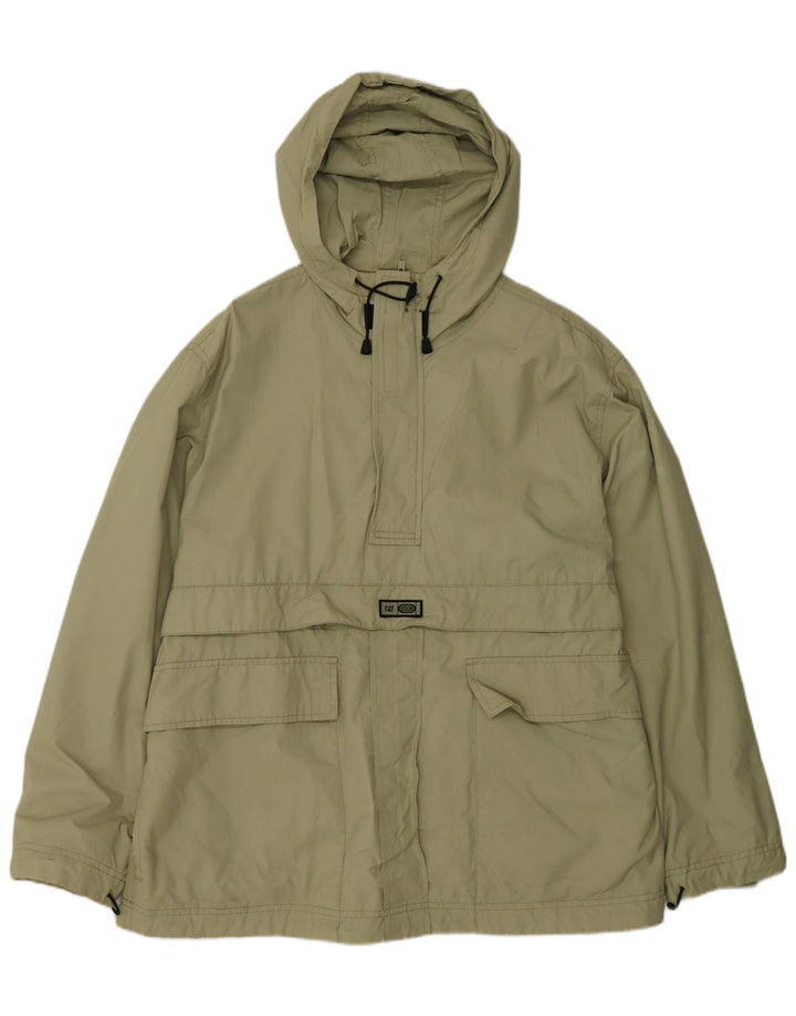 Giacca anorak da uomo con cappuccio CAT UK 40 grande cotone kaki