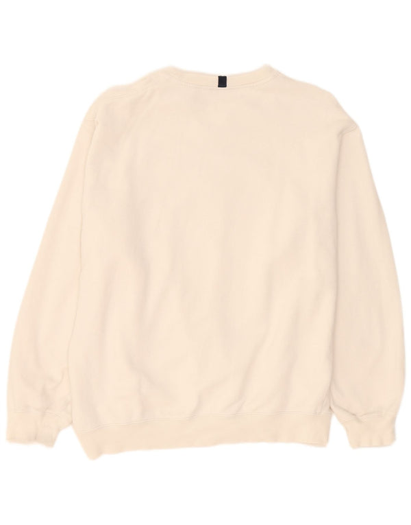 Felpa grafica da uomo Kappa Jumper XL in cotone bianco