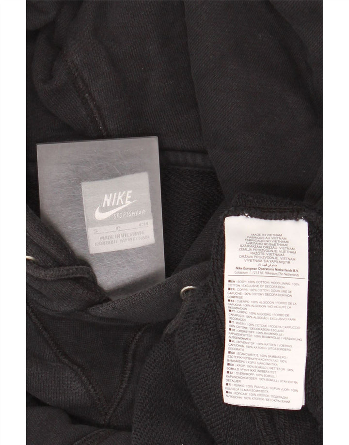 Felpa con cappuccio da uomo Nike Small in cotone nero
