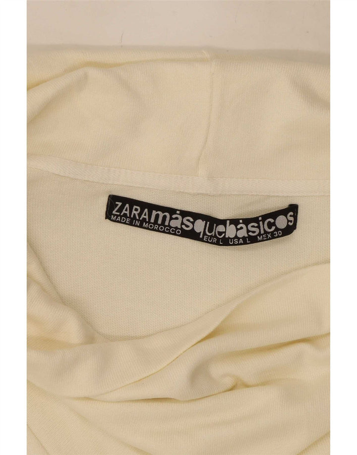 Abito a trapezio da donna Zara UK 14 grande bianco sporco