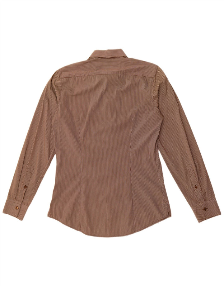 Camicia Benetton Uomo Small Marrone Check Cotone