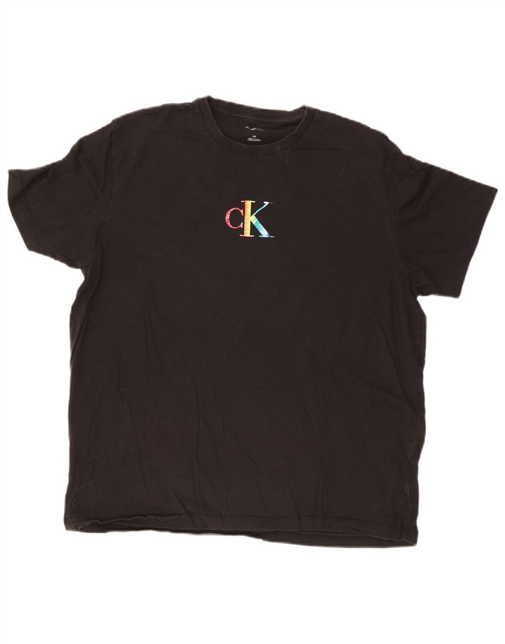 Calvin Klein Jeans T-shirt grafica da uomo grande nera
