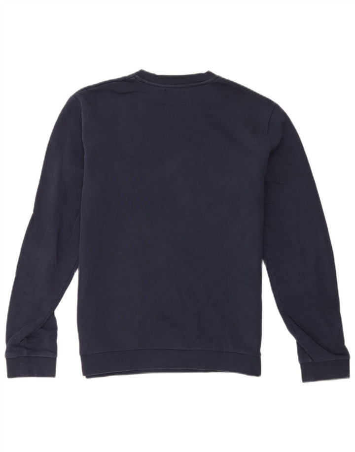 Felpa grafica da uomo Iceberg, maglione medio, cotone blu navy