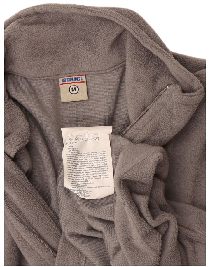 Maglione in pile da donna Brugi con collo e zip UK 14 Poliestere grigio medio