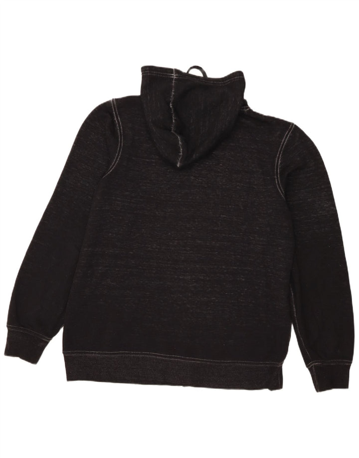 Maglione con cappuccio e zip grafica da uomo Hard Rock Cafe, cotone nero medio