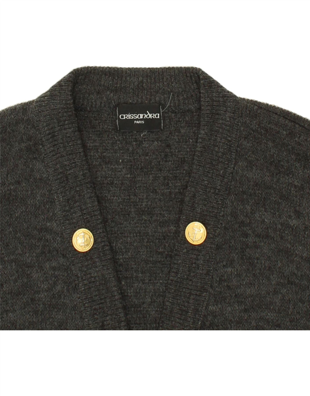 VINTAGE Womens Crop Open Cardigan Sweater UK 16 Large Black Vintage Vintage and Second-Hand Vintage from Messina Hembry 