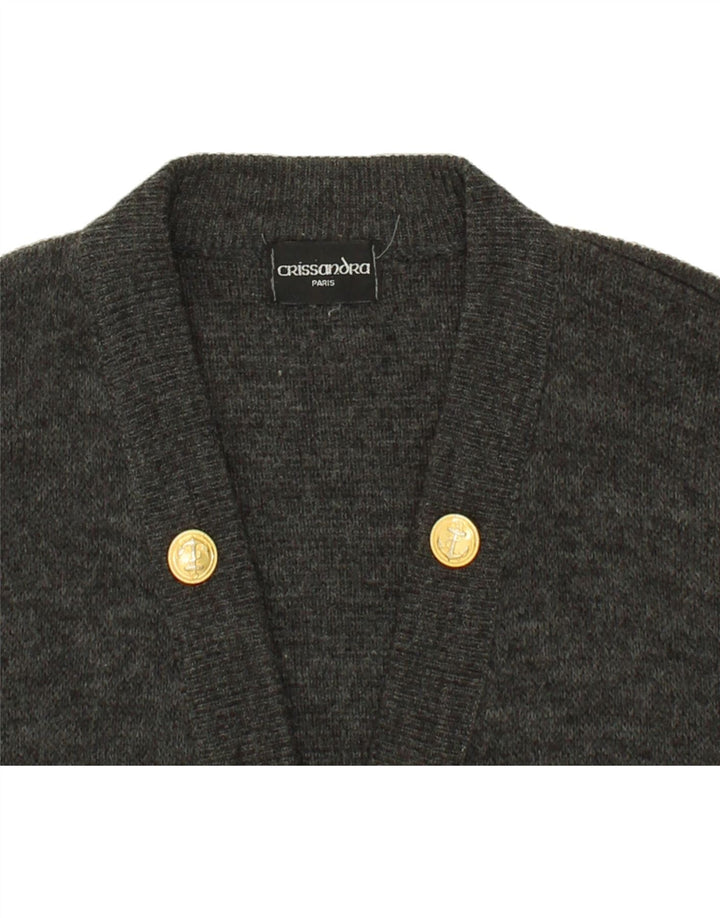 VINTAGE Womens Crop Open Cardigan Sweater UK 16 Large Black Vintage Vintage and Second-Hand Vintage from Messina Hembry 