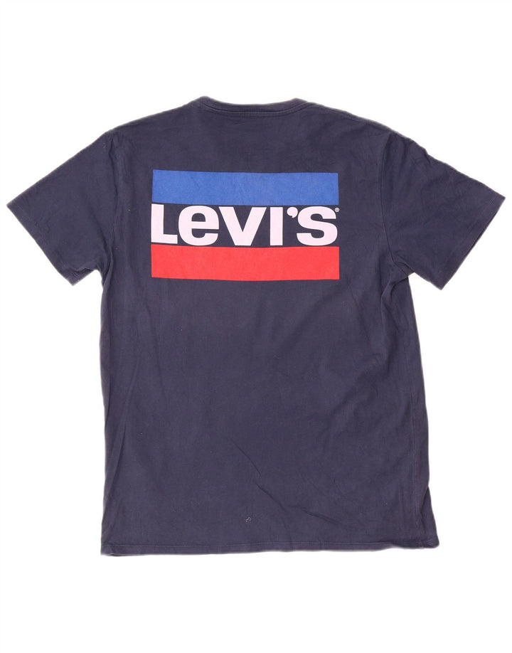 T-shirt grafica da uomo Levi's Top in cotone blu navy medio