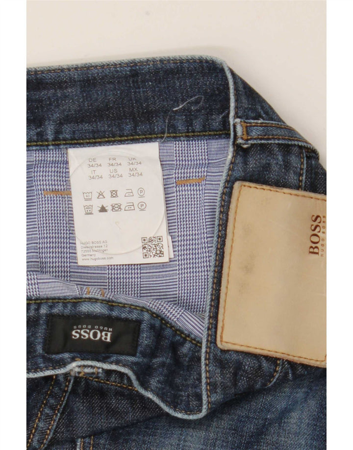 Jeans dritti da uomo Hugo Boss W34 L31 cotone blu