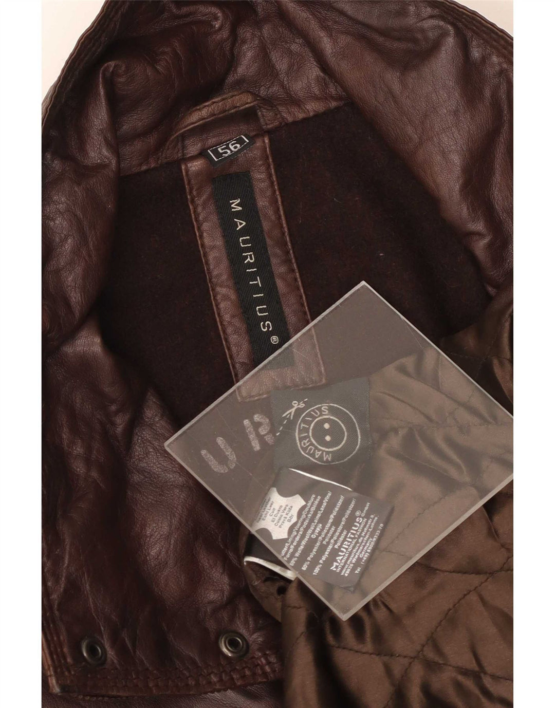 Giacca in pelle da uomo Mauritius IT 56 3XL Marrone