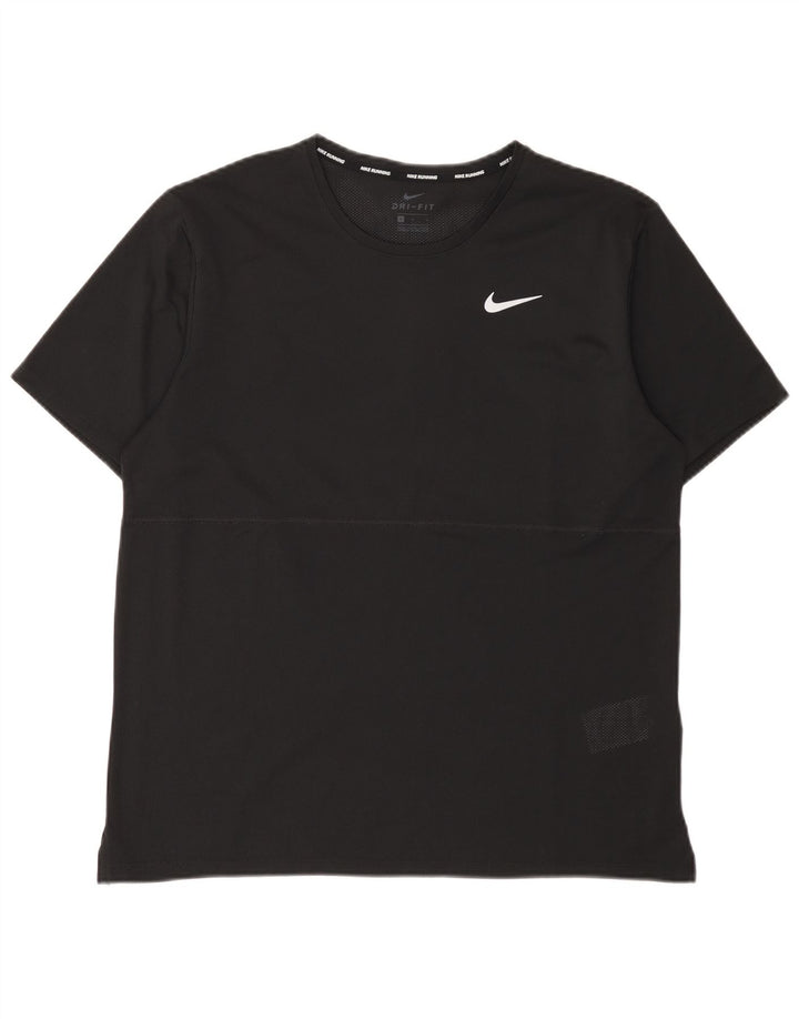 T-shirt Nike Dri Fit da uomo, grande, in poliestere nero
