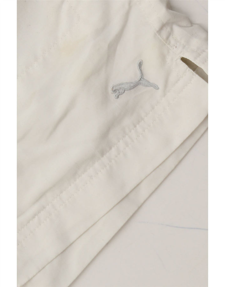 PUMA Womens Sport Shorts UK 12 Medium White Polyester