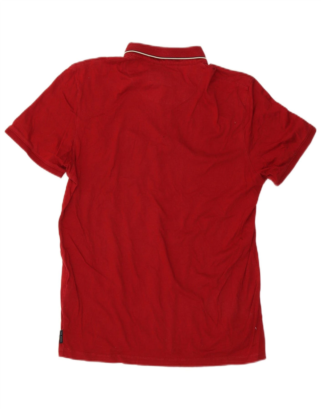 Polo da uomo Ted Baker taglia 4 grande in cotone rosso
