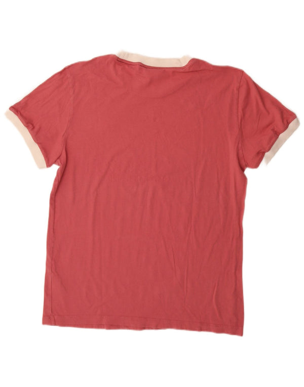 T-shirt oversize da donna Adidas UK 6 XS rossa in cotone color block