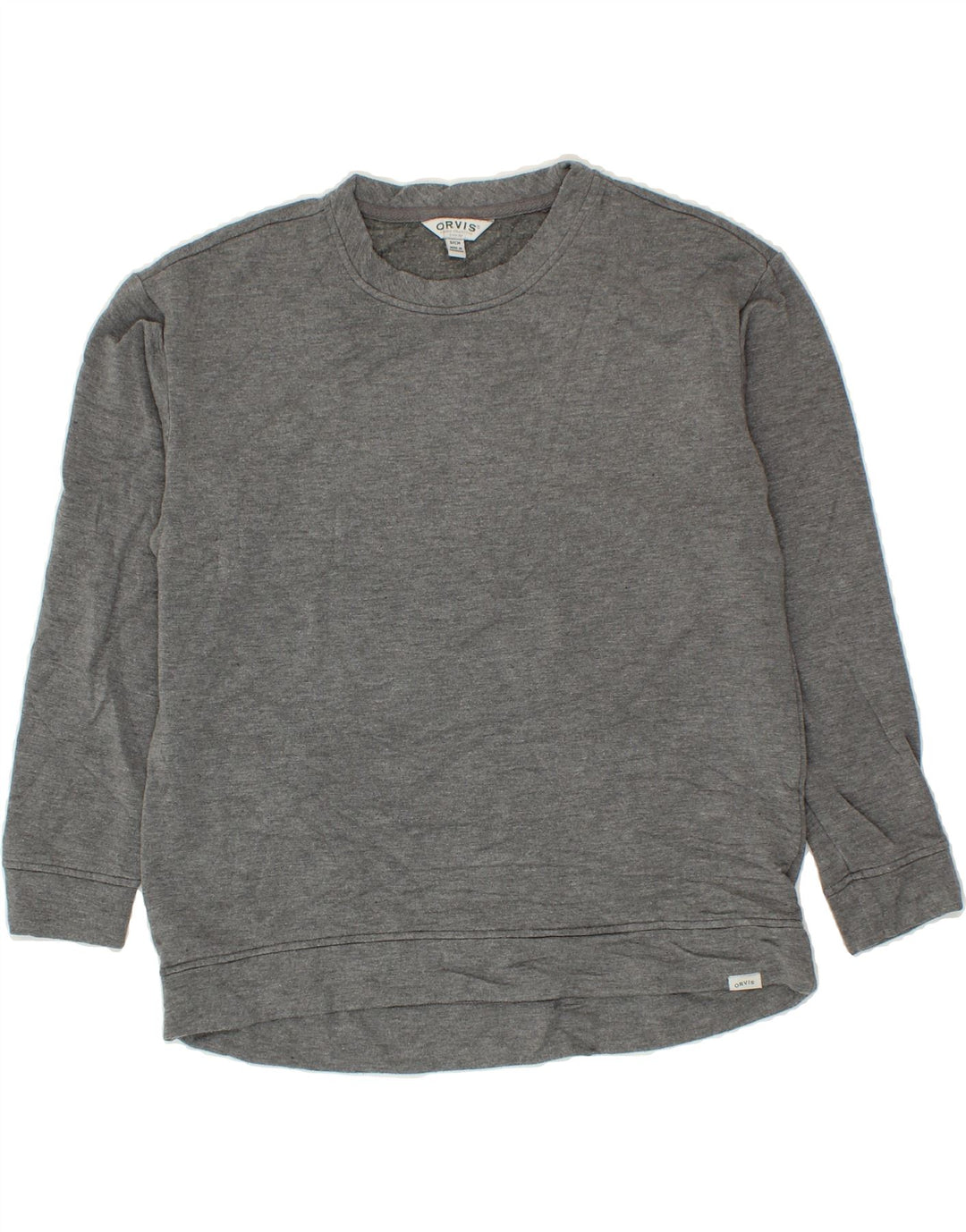 ORVIS Womens Sweatshirt Jumper UK 10 Small Grey Modal Vintage Orvis and Second-Hand Orvis from Messina Hembry 