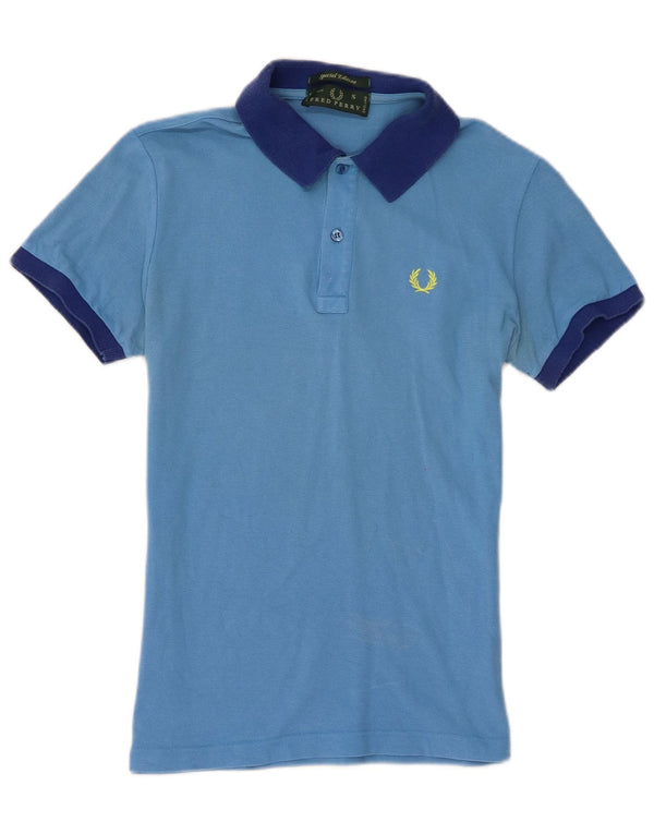 Fred Perry Mens Polo Shirt Small Blue Cotton