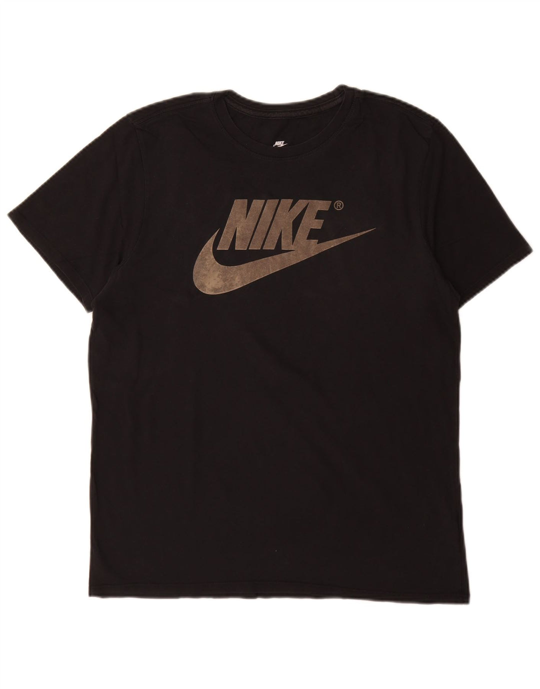 T-shirt grafica Nike da uomo con taglio atletico, cotone medio nero
