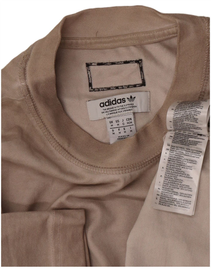 T-shirt grafica da uomo Adidas Top in cotone beige medio