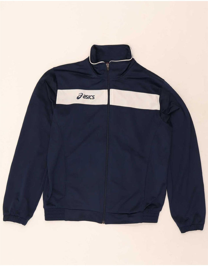 Tuta intera da uomo Asics, poliestere color block medio blu navy
